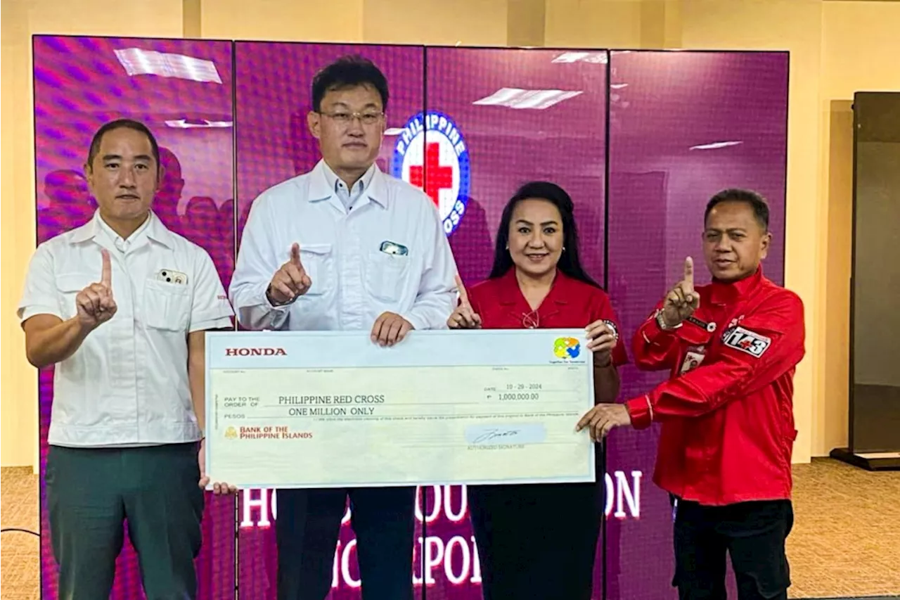 Honda Foundation donates P1M to aid Typhoon Kristine victims