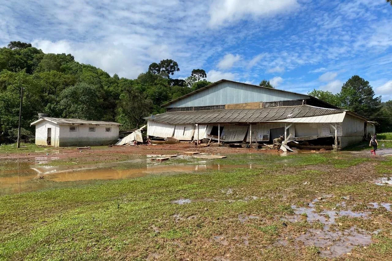 Bombeiros buscam criança desaparecida após ter casa arrastada por enxurrada no PR