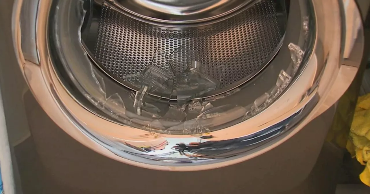 ‘We weren’t using it’: Toronto-area man shocked after glass washing machine door spontaneously shatters