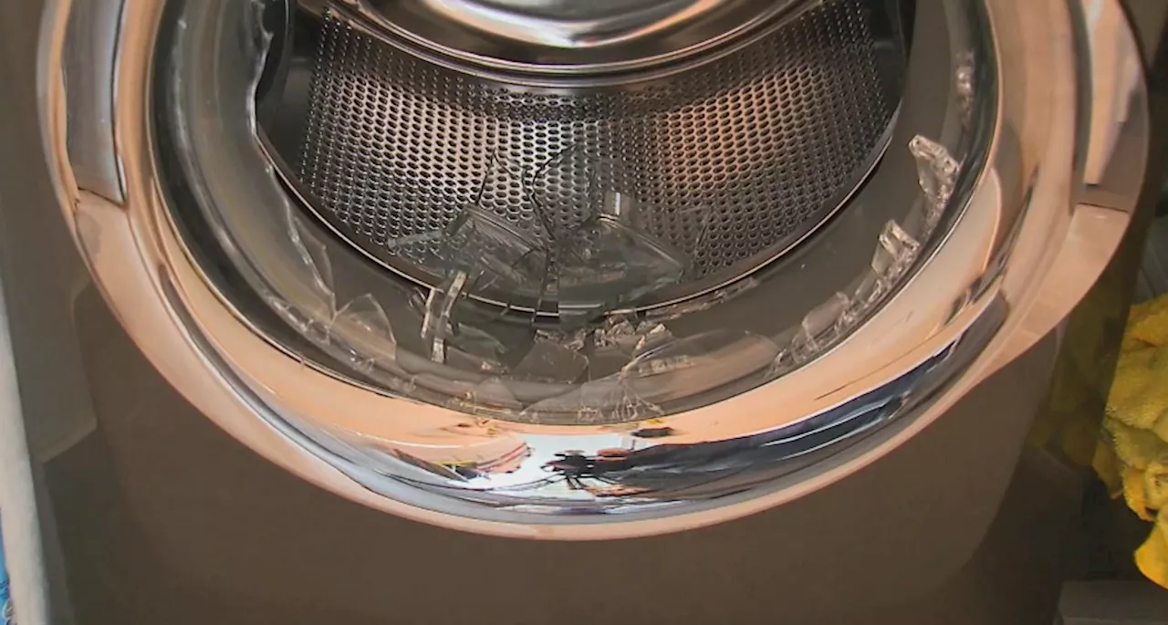 'We weren't using it': Toronto-area man shocked after glass washing machine door spontaneously shatters