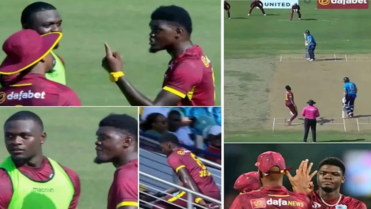 Alzarri Joseph walks off field after heated argument with captain