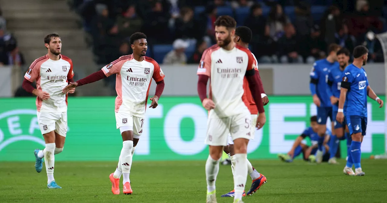 Une fin de match folle, mais l'Olympique Lyonnais ramène un nul d'Hoffenheim (2-2)