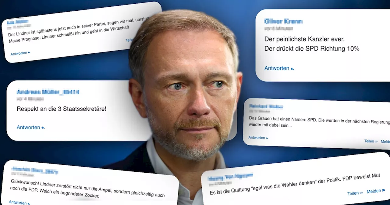 Entlassung von Lindner: User üben Kritik an Scholz und Ampel-Koalition