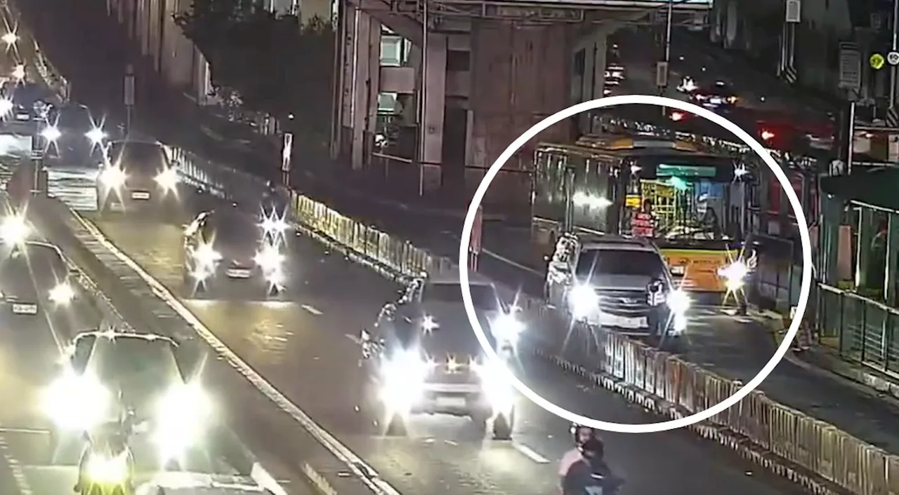 MMDA releases CCTV of SUV with No. 7 plate on busway