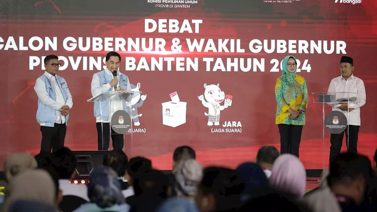 Debat Pilkada Banten, Airin-Ade Umbar Janji Bansos, Andra-Dimyati Mendompleng Program Makan Bergizi Gratis