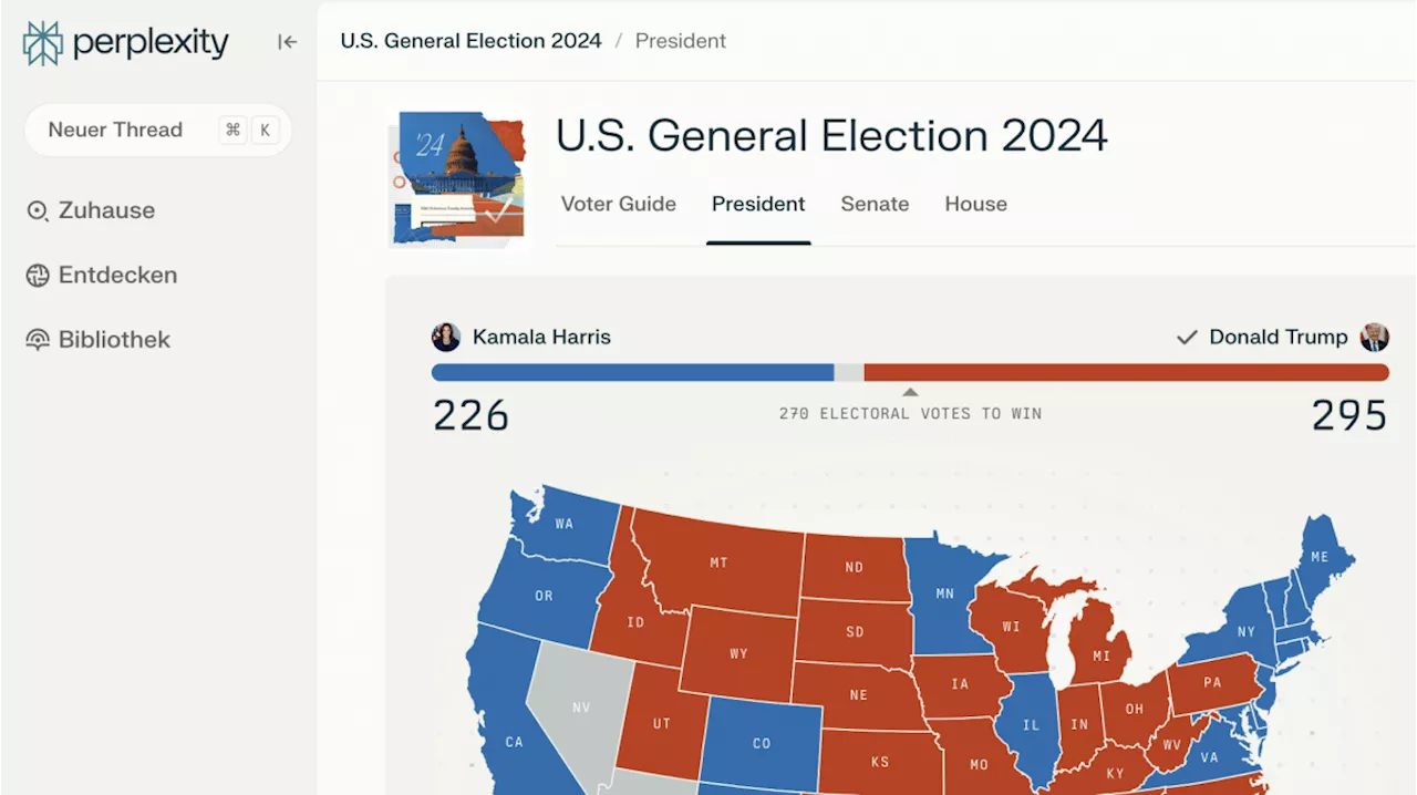Perplexity begleitet die US-Wahl, ChatGPT und Co. verweigern Aussagen