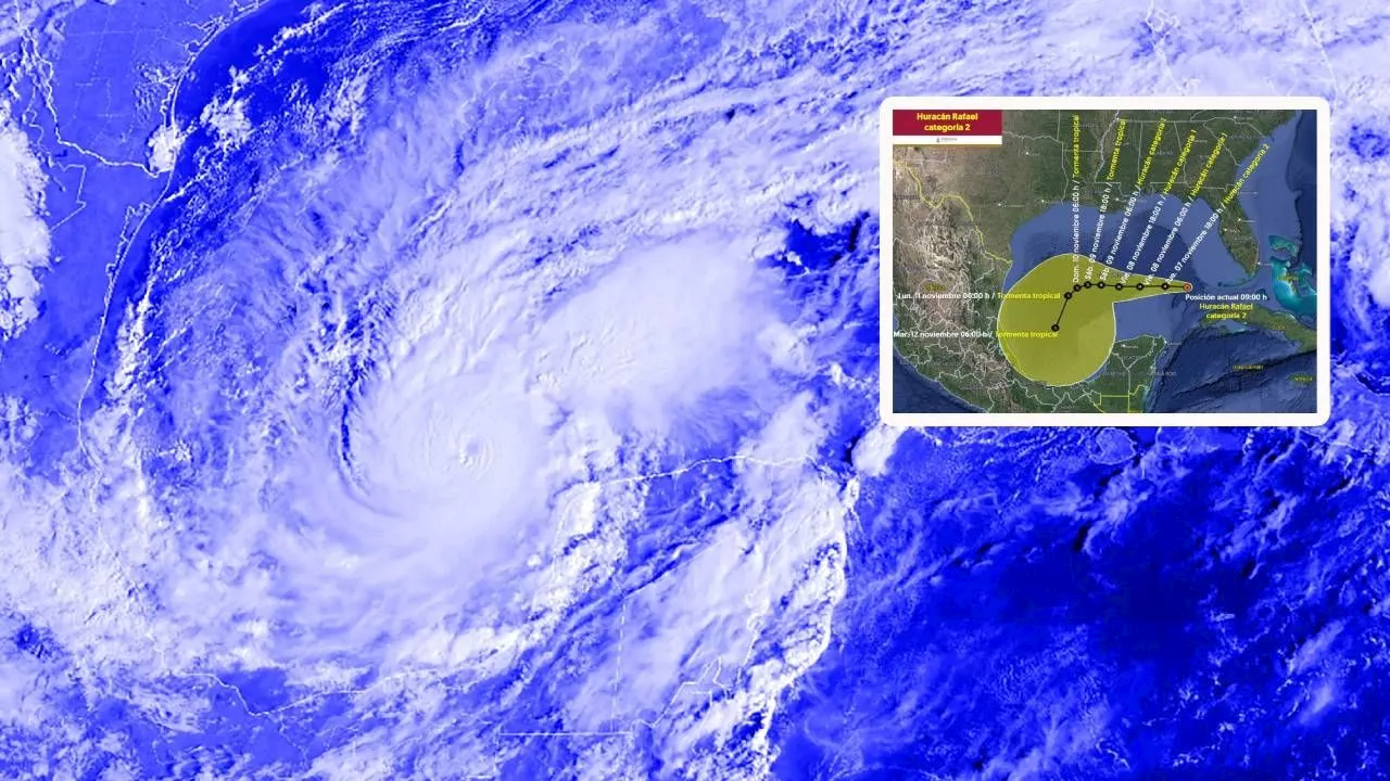 Clima huracán Rafael cambia su trayectoria: ¿se dirige a Veracruz?