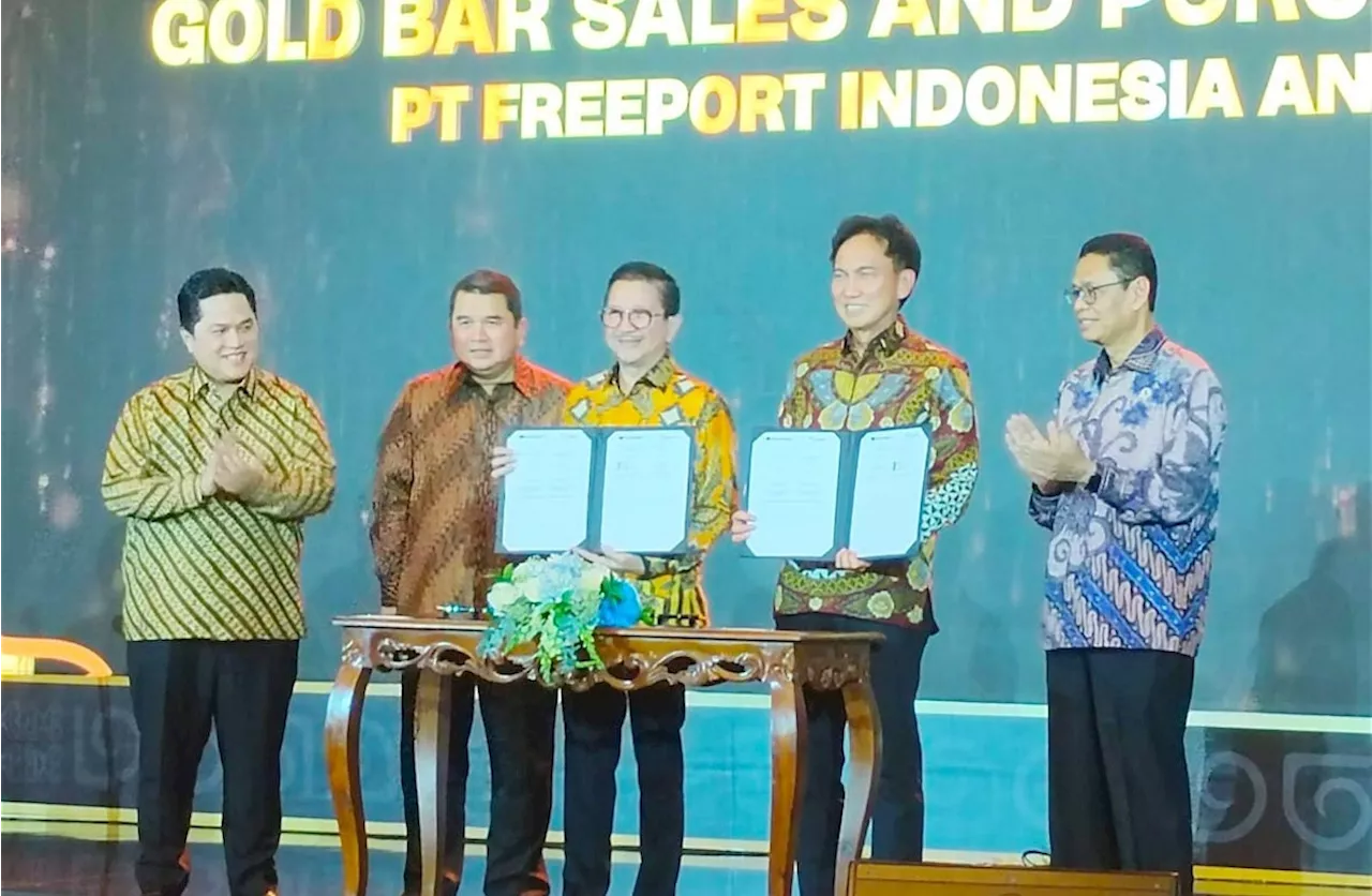 Freeport dan Antam Bersinergi, Erick Dorong Lonjakan Cadangan Emas Batangan di Dalam Negeri