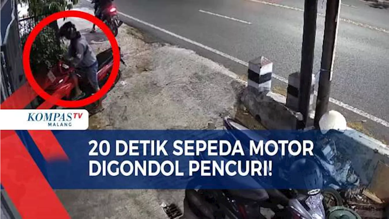 Hanya Hitungan Detik, Pencuri Bawa Kabur Sepeda Motor