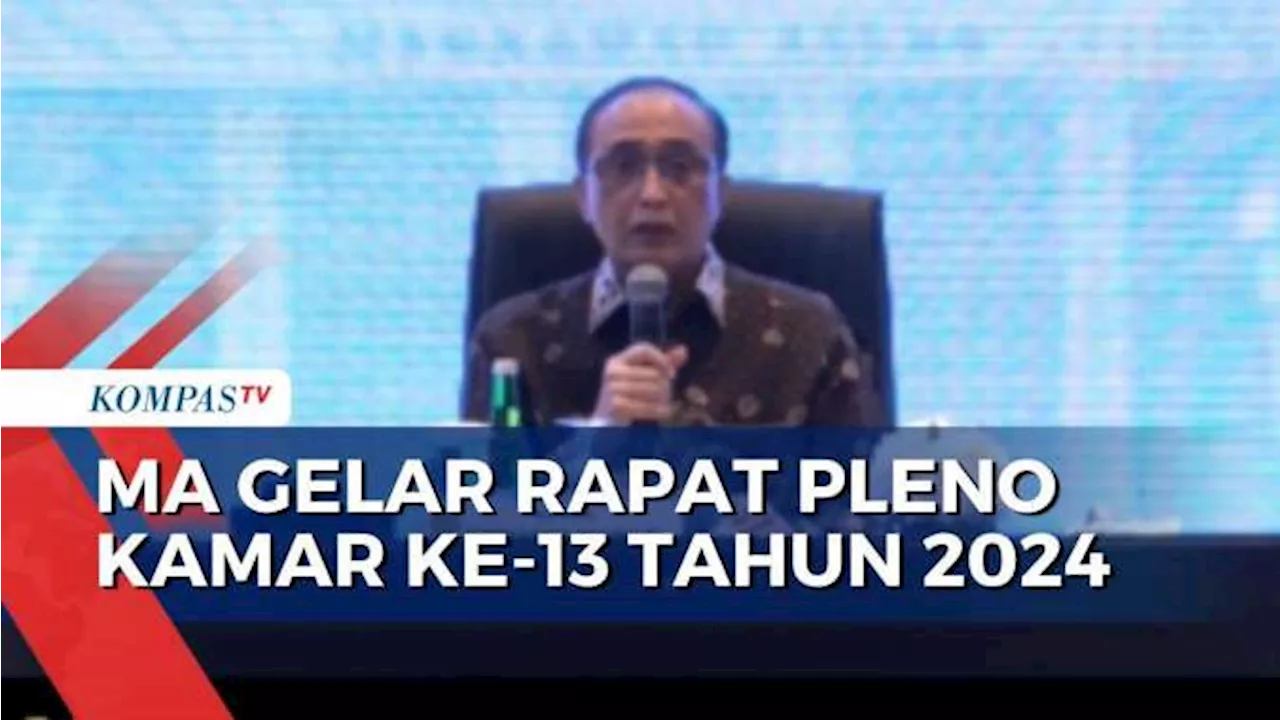 Ketua Mahkamah Agung RI Sunarto Buka Rapat Pleno Kamar ke-13 Tahun 2024