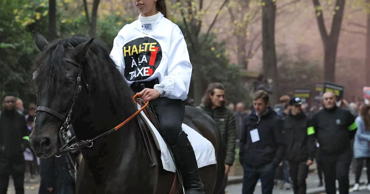 Contre un projet de taxation des paris hippiques, la filière manifeste à Paris