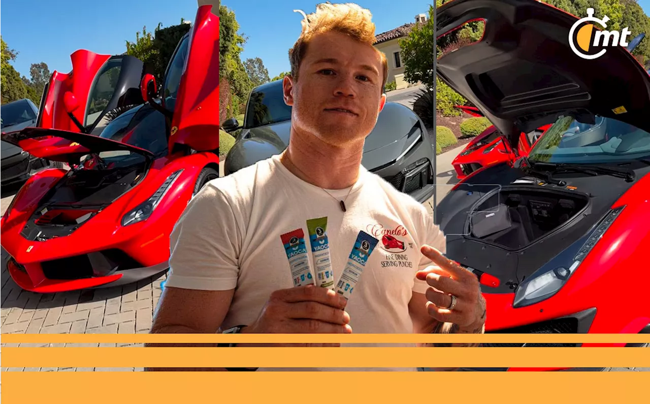 Canelo Álvarez presume su poderosa colección de autos Ferrari