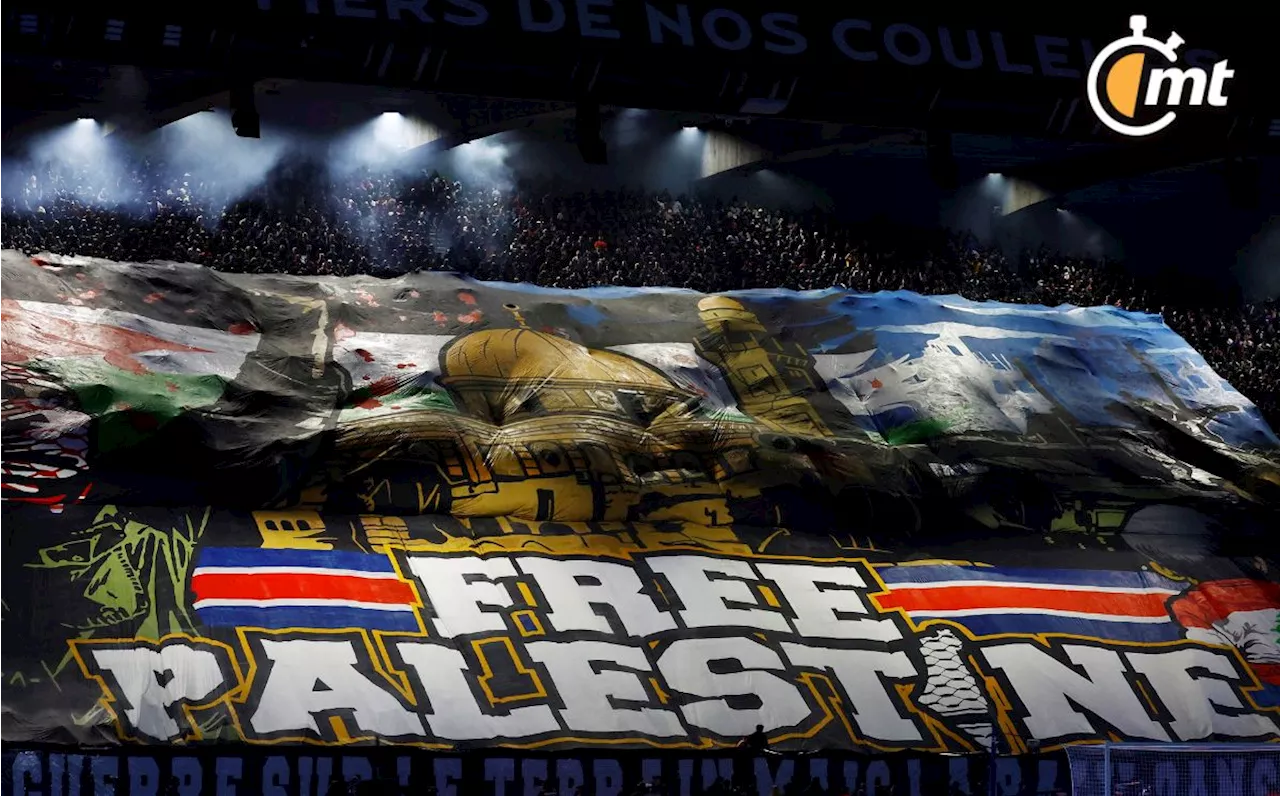 Gobierno de Francia cuestiona al PSG por tifo pro-Palestina en Champions League