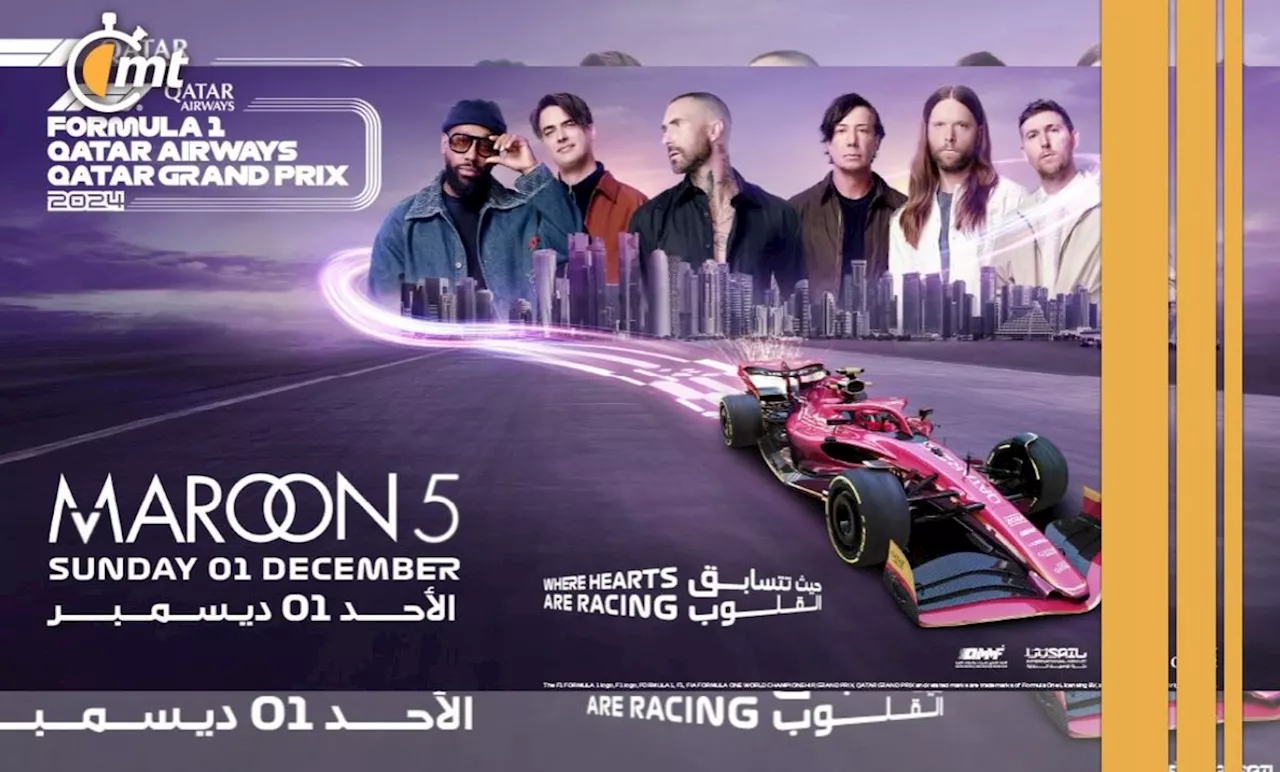 Maroon 5 realizará concierto en el Gran Premio de Qatar 2024