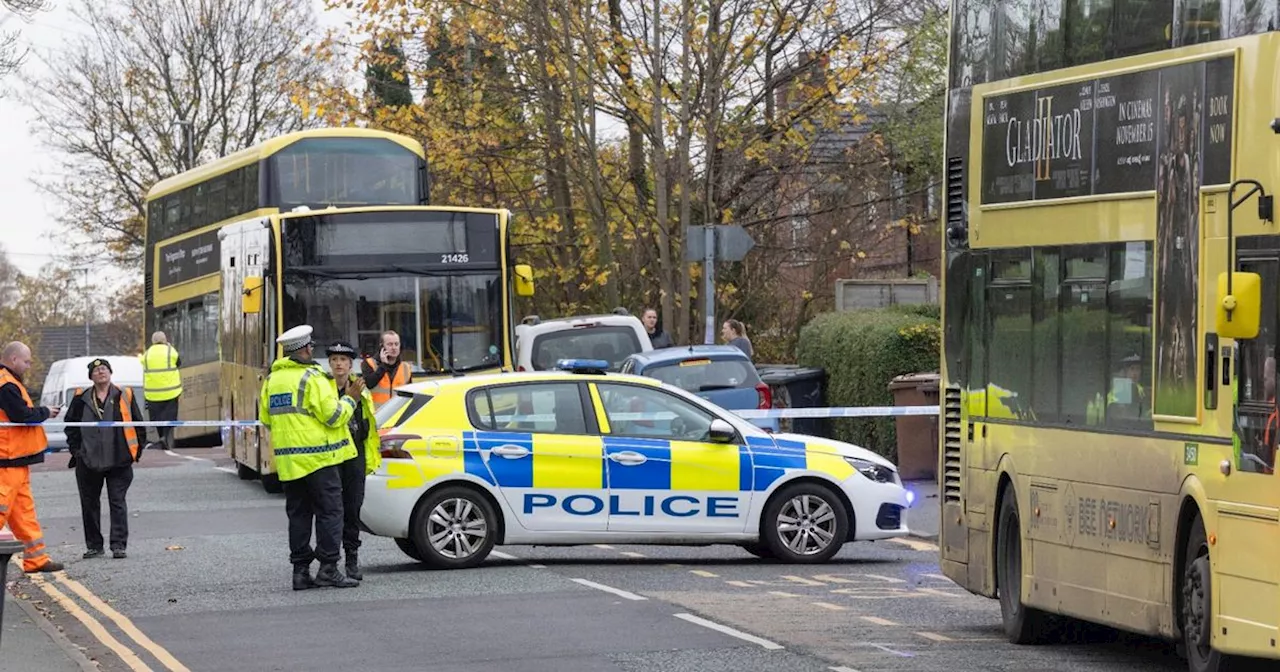 LIVE updates as police tape off street after serious crash at bus stop