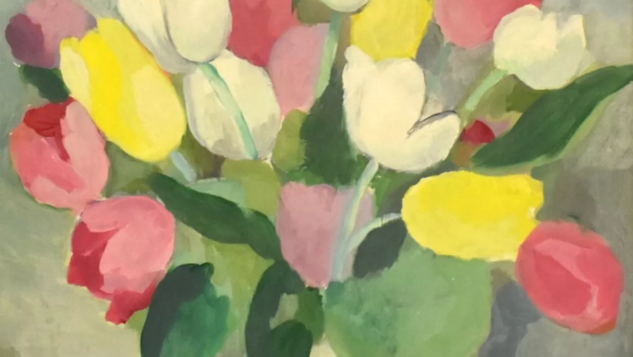 À découvrir au musée du Gévaudan de Mende : 'Bouquet de tulipes', de Marie Laurencin