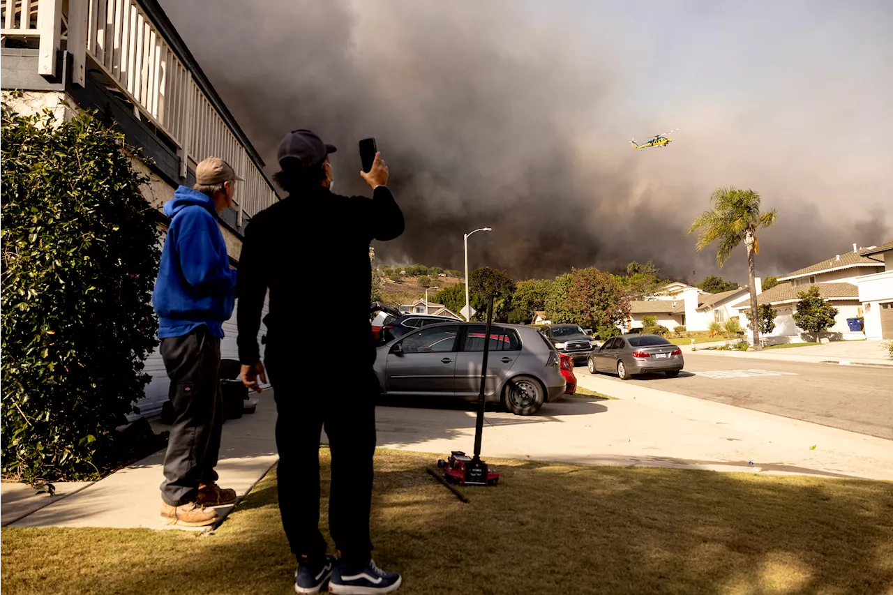 Firefighters race to protect homes from wind-driven Mountain Fire in Ventura County