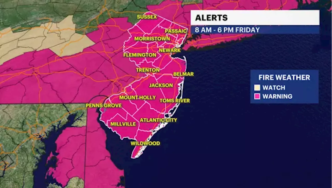 Fire weather warning for Friday across LI; chance for rain Sunday into Monday