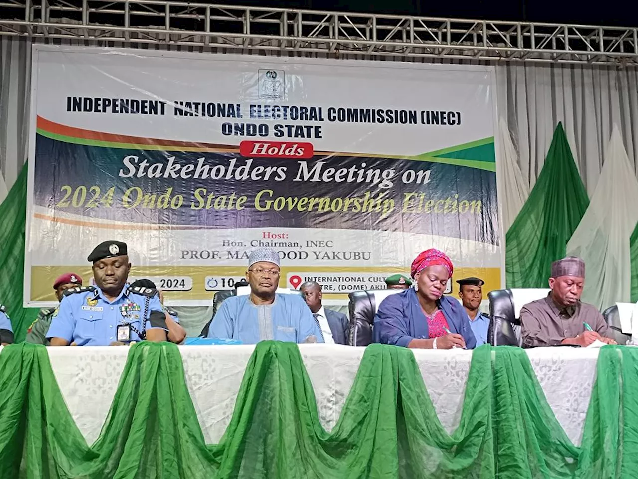 BREAKING: INEC chairman meets key stakeholders in Akure ahead of Ondo guber