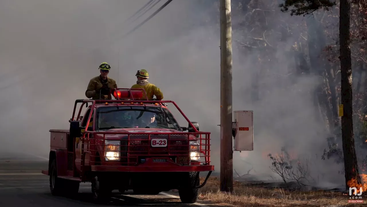 N.J. wildfire grows to nearly 200 acres, continues to threaten homes, officials say