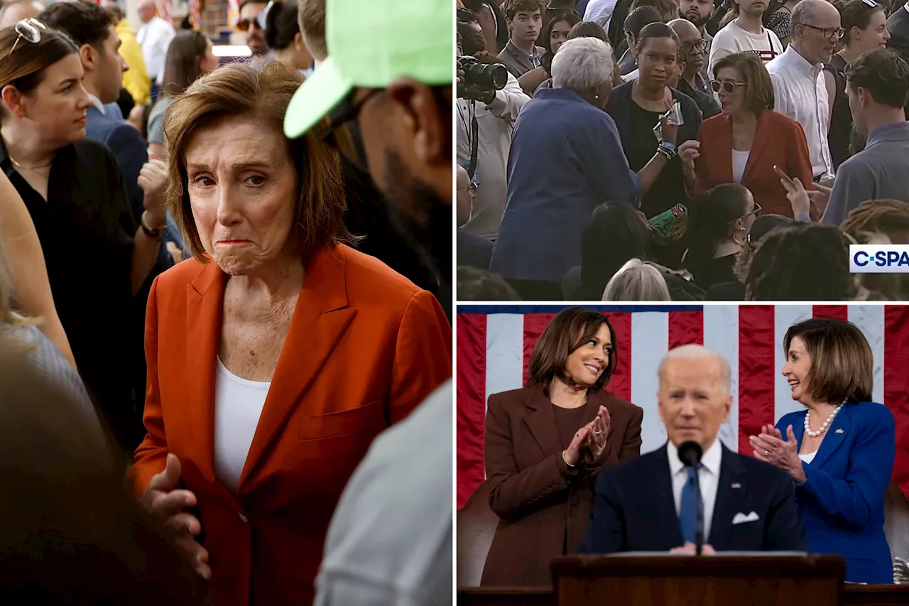  Gloomy Nancy Pelosi ducks questions on swapping out Biden for Harris, gets heated with Donna Brazile at VP concession speech