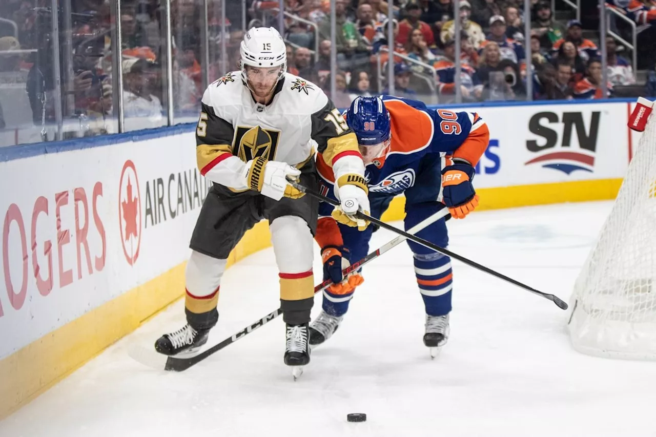 Oilers fall 4-2 to Golden Knights in McDavid's return from injury