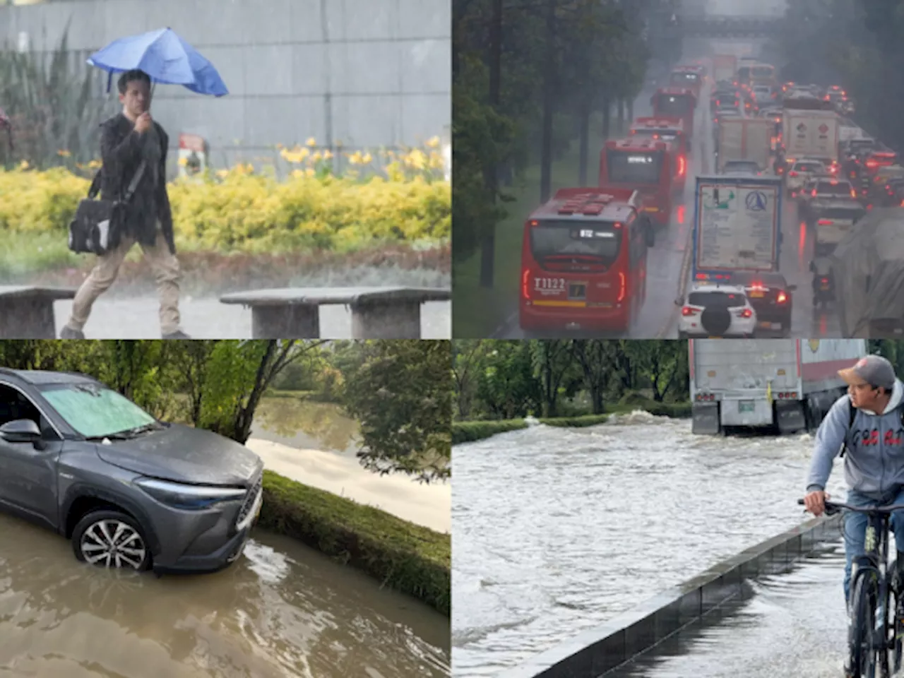 Las imágenes que dejaron las fuertes lluvias en Bogotá