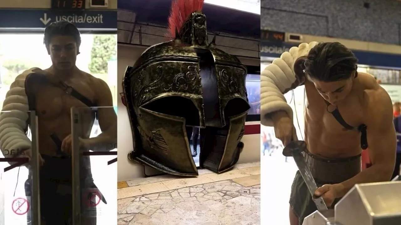 VIDEO| La metro di Roma porta i gladiatori al Colosseo con il tap&go