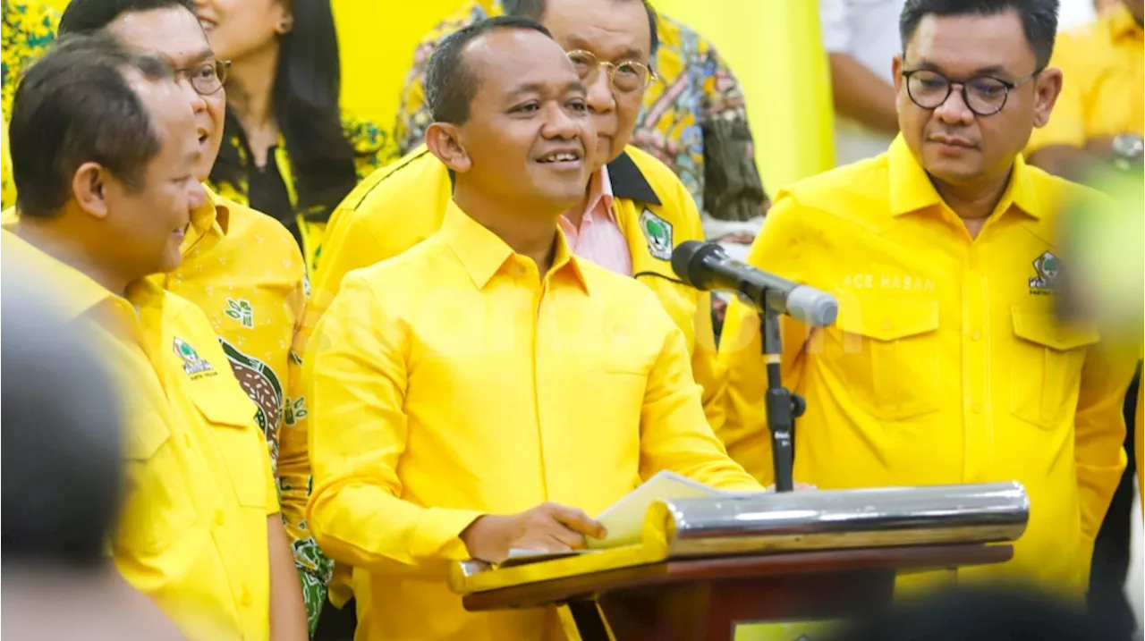 Momen Bahlil Ngeprank Awak Media Saat Pengumuman Kepengurusan Golkar, Alih-alih Sebut Nama Jokowi Ternyata