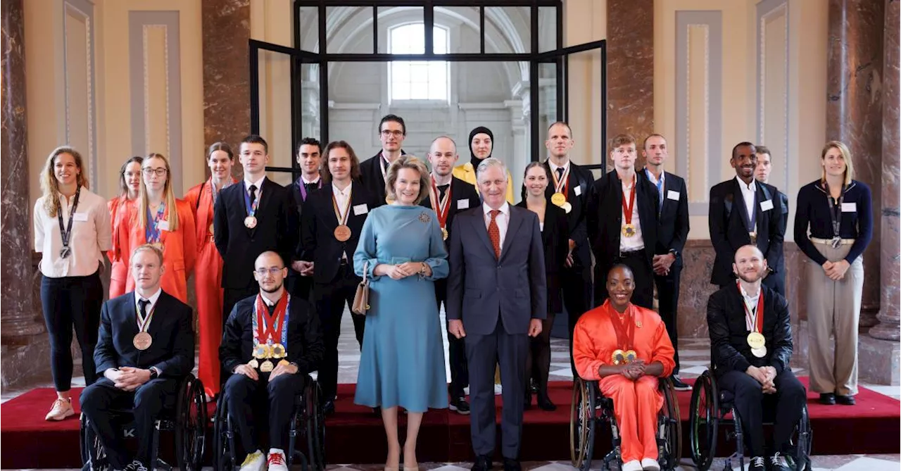 Des athlètes olympiques et paralympiques reçus par le Roi et la Reine à Laeken (photos)