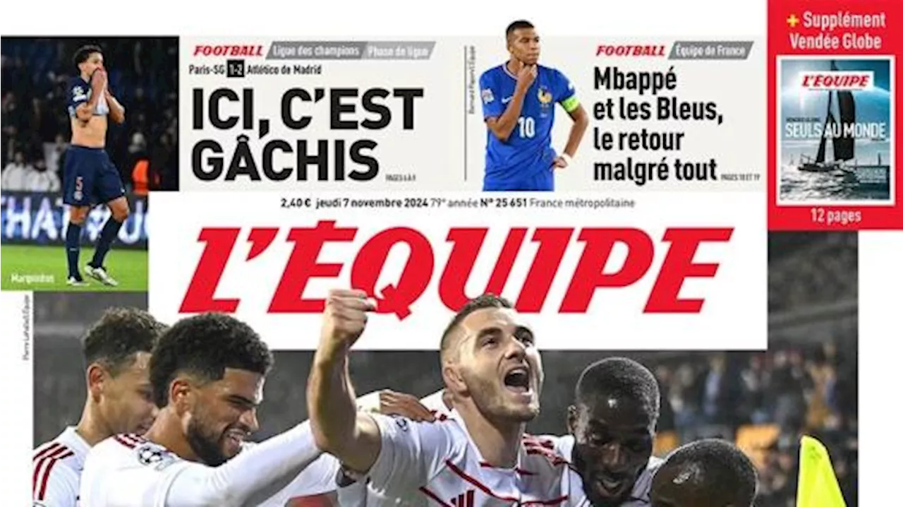 L'Equipe in prima pagina sulla Champions: 'Confusione PSG, Brest sorpresa assoluta'