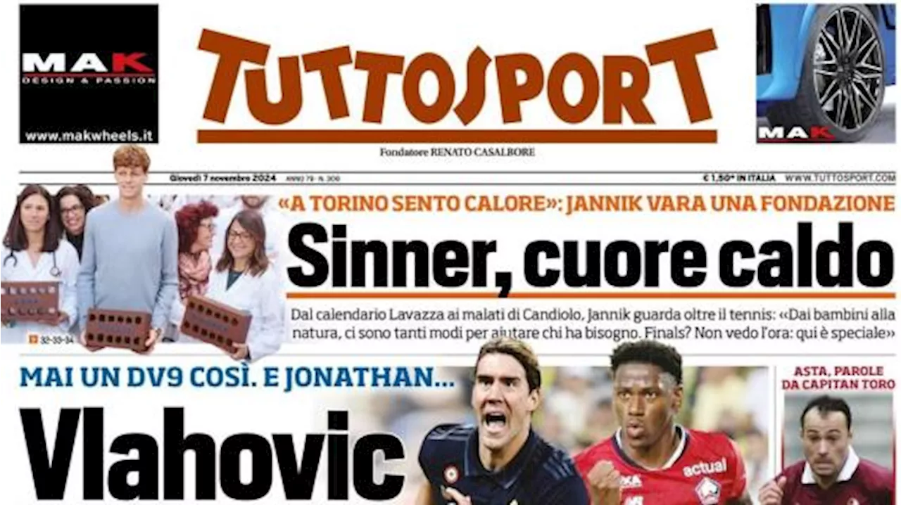 Tuttosport in apertura su un obiettivo della Juve: 'Vlahovic e David grandi sogni'