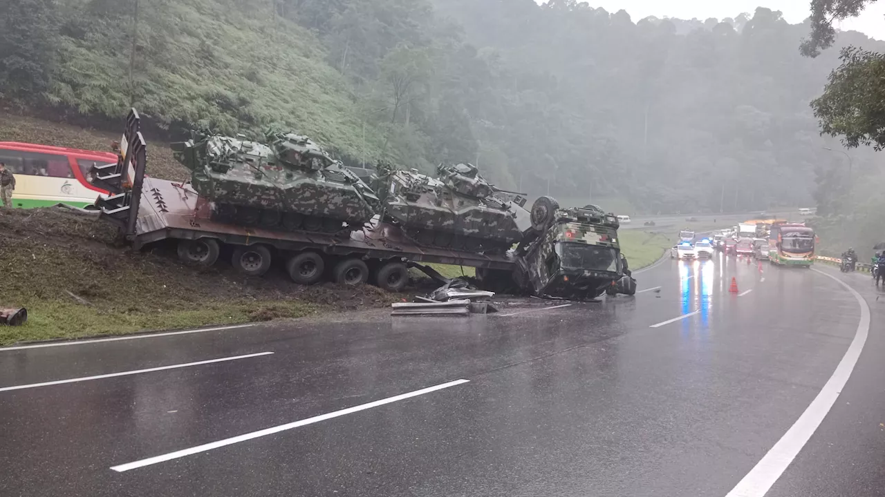 Kenderaan pengangkut perisai ATM terlibat nahas dalam perjalanan ke Gemas