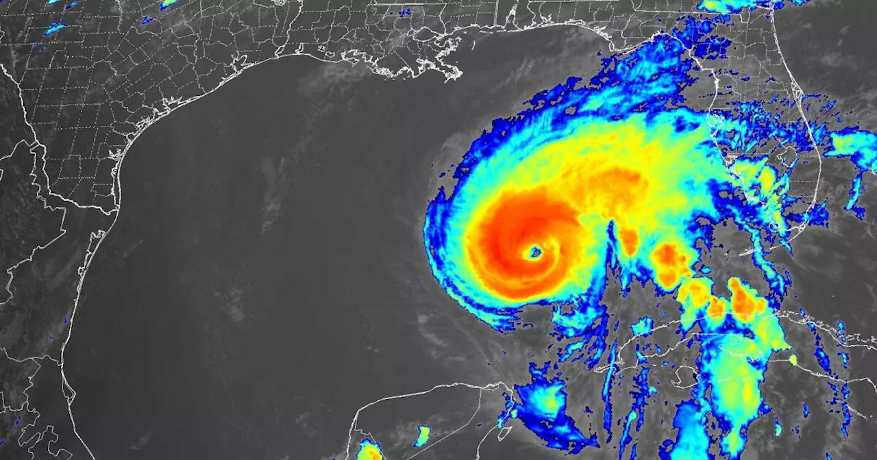 Hurricane Rafael drifts over open waters in the Gulf of Mexico