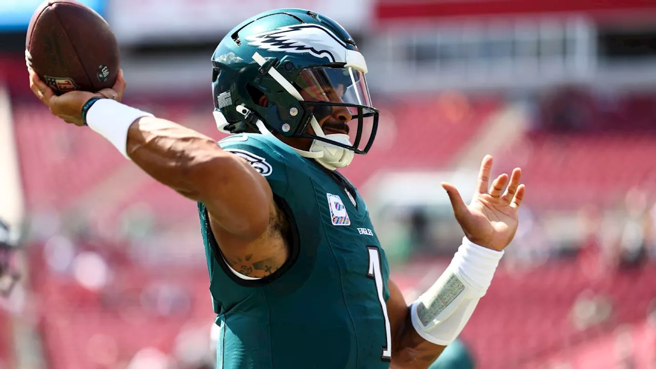 Eagles QB Jalen Hurts limited by ankle injury, says coach