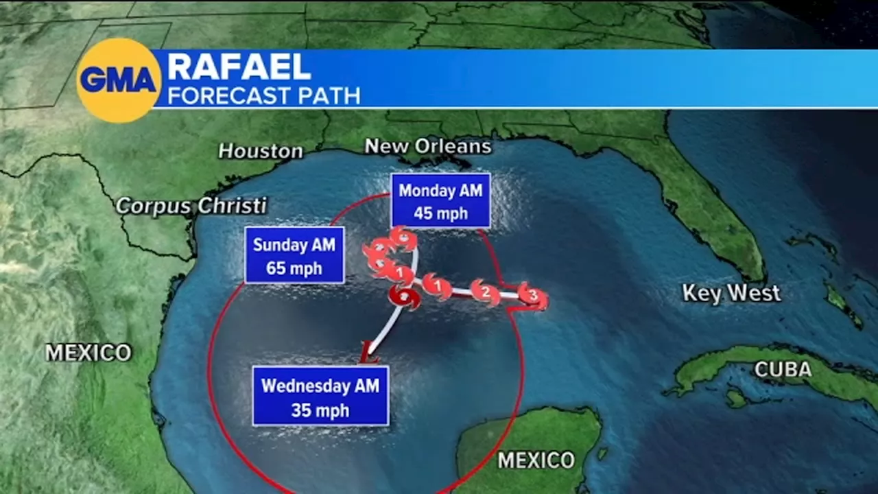 Hurricane Rafael knocks out Cuba's power grid and heads into the Gulf on a much different path