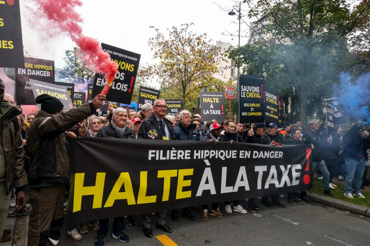 Plusieurs Manchois de la filière hippique ont manifesté à Paris contre la surtaxe des paris