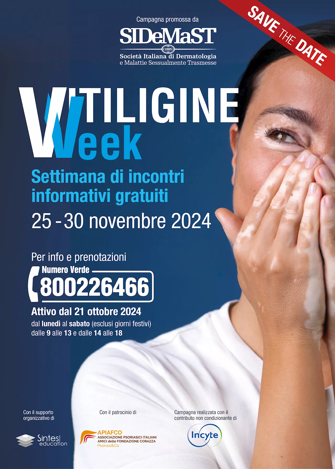 Salute, dal 25 novembre 'Vitiligine Week' con incontri gratuiti in 40 centri