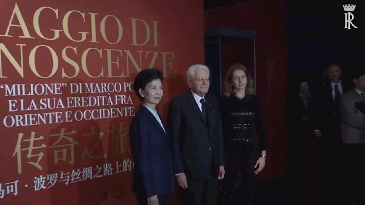 Il presidente Mattarella visita la mostra su Marco Polo a Pechino