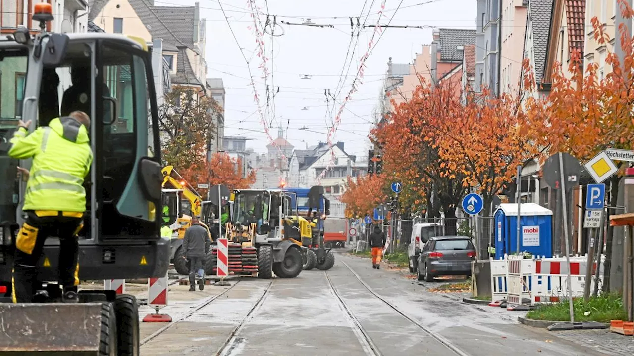 Augsburg: Endspurt auf der Baustelle in der Ulmer Straße