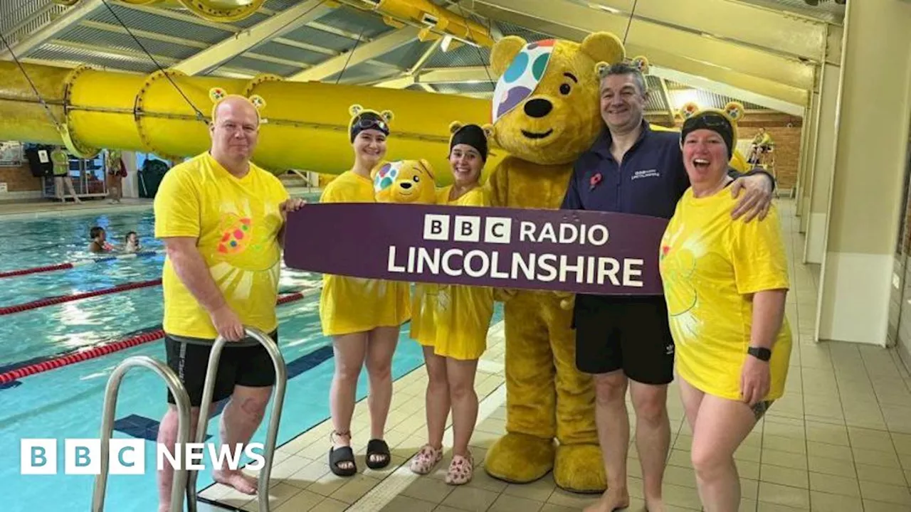 BBC Lincolnshire and Humberside staff swim for Children in Need