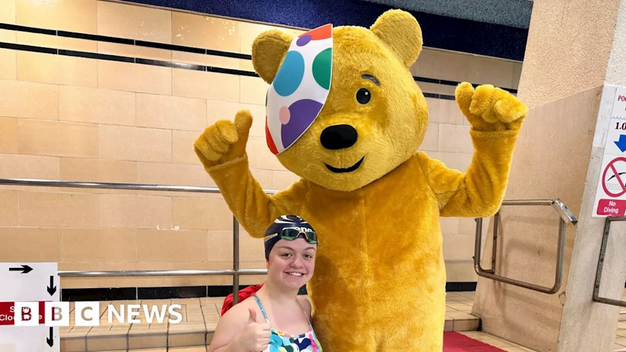 Maisie Summers-Newton helps Children in Need swimming challenge