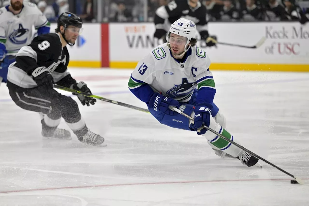 Hughes continues hot streak, Canucks overcome loss of Boeser to beat Kings 4-2