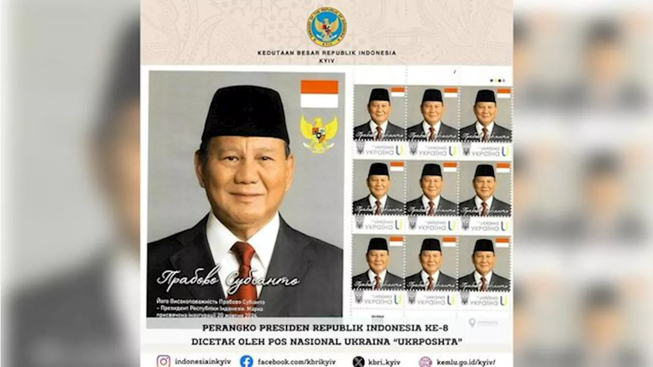 Negara Ini Rilis Perangko Wajah Presiden Prabowo, Begini Penampakannya