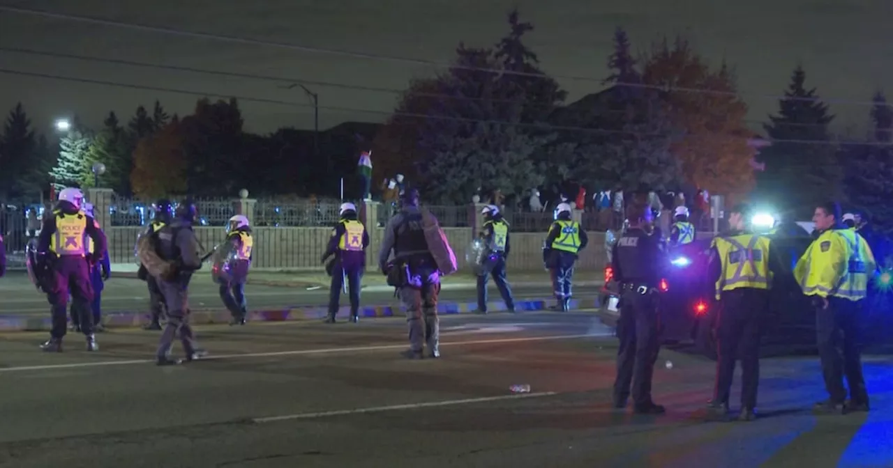 Man charged, two others wanted in connection with Monday’s demonstration outside Brampton temple