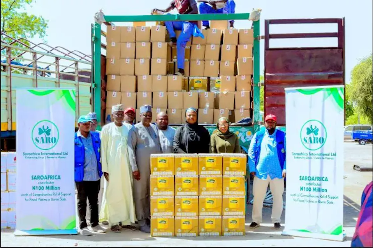 Saroafrica Group donates N100 million in critical relief to support flood-affected communities in Borno St ...