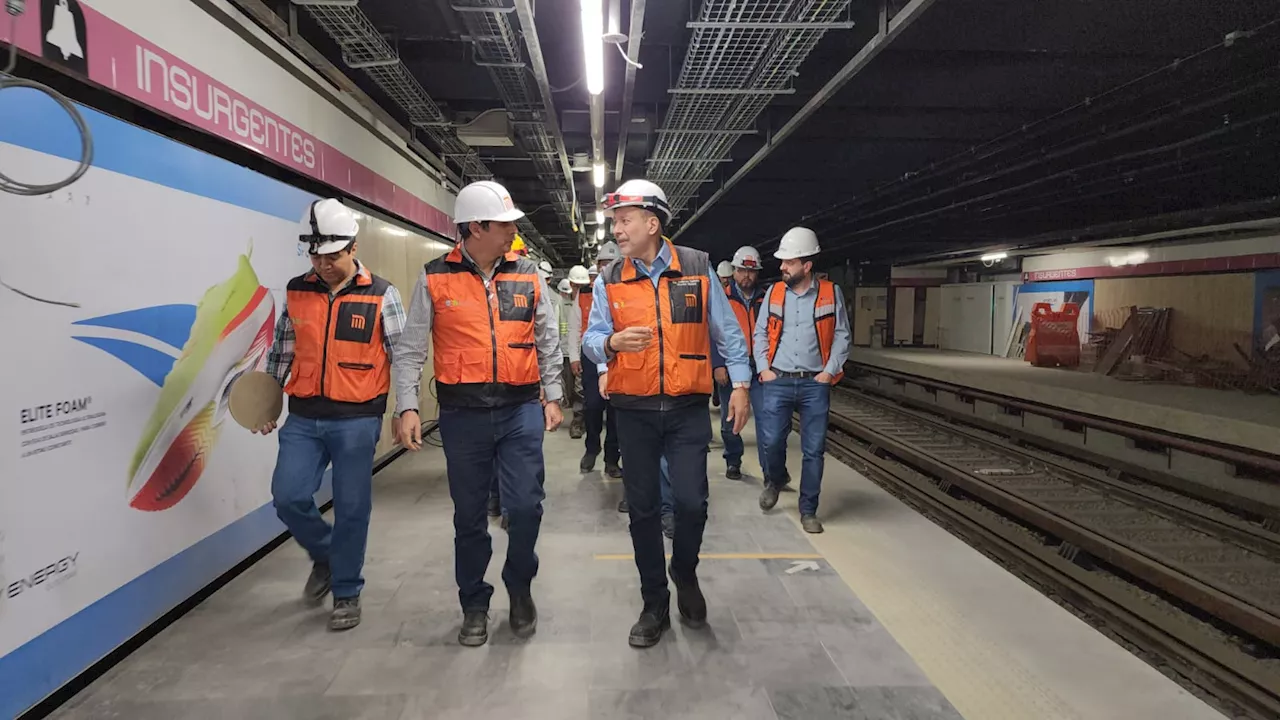 Supervisan avances de modernización en Línea 1 del Metro; sigue sin fecha de reapertura el tramo cerrado