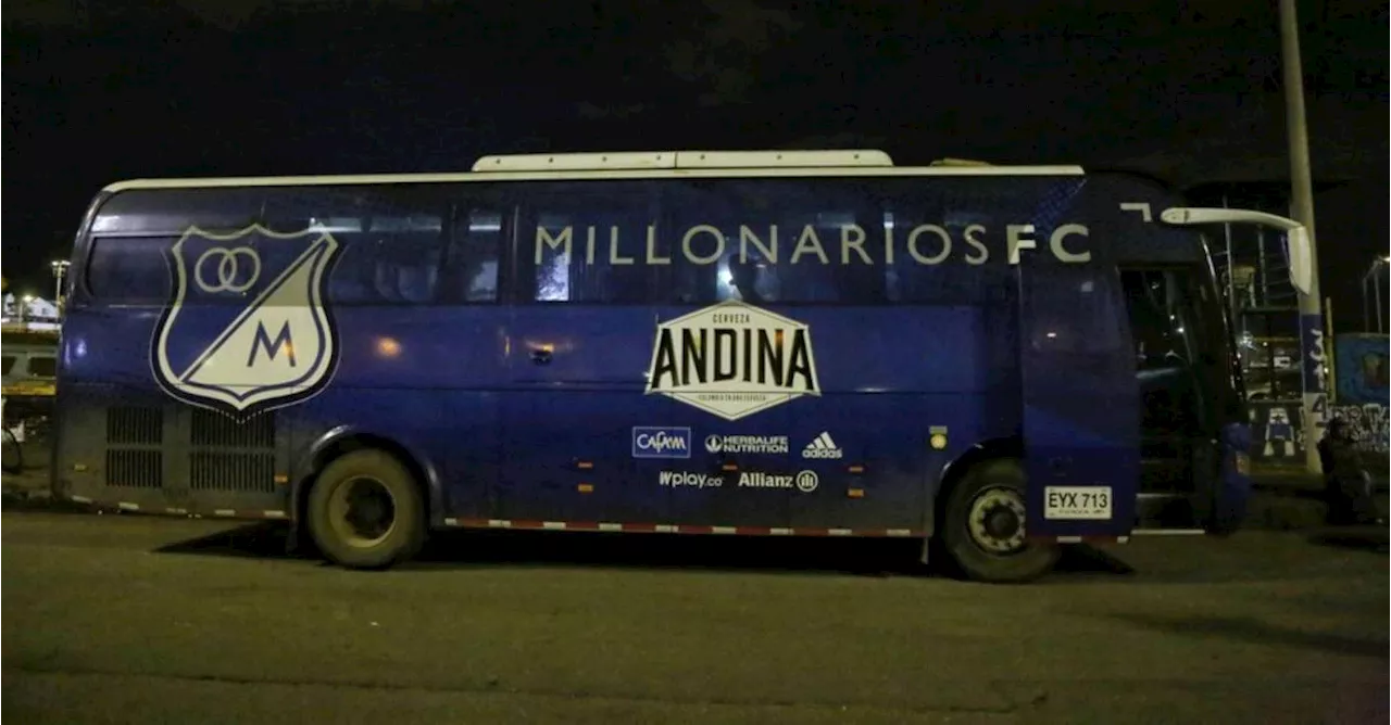  Bus de Millonarios fue atacado en Barranquilla tras partido contra Junior