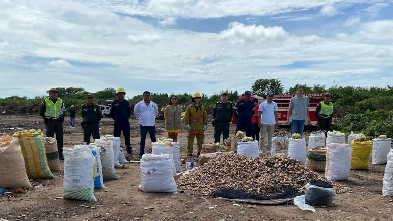 Incautan y destruyen material pirotécnico ilegal en Valledupar