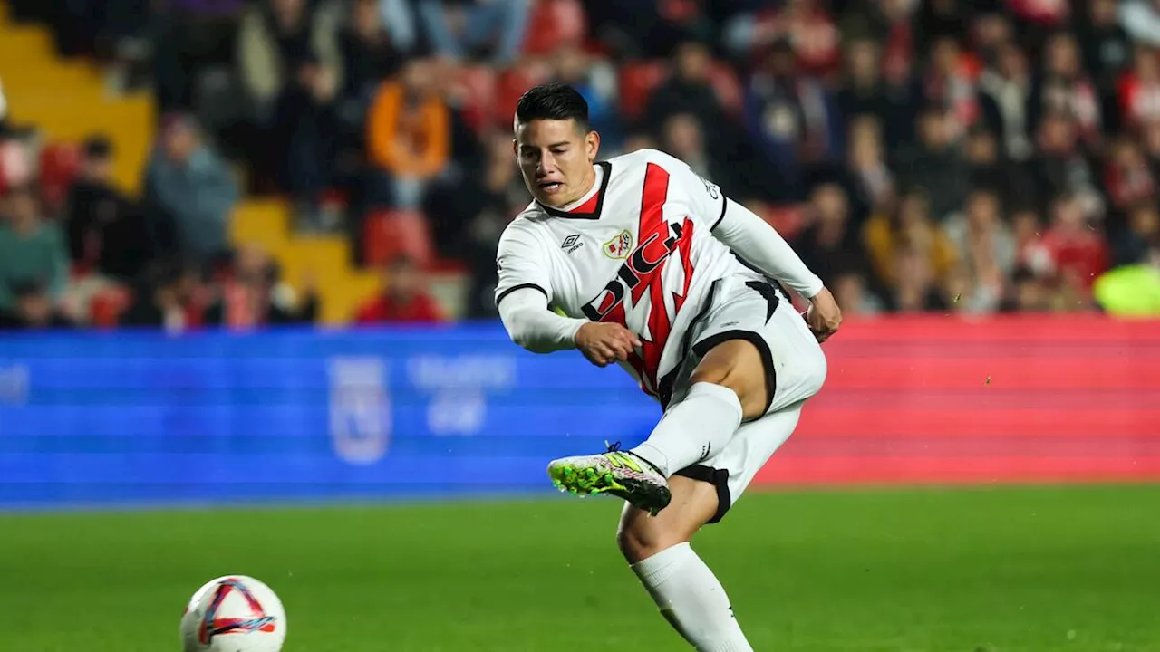 Rayo Vallecano pierde en casa y James solo juega un poco más de 10 minutos